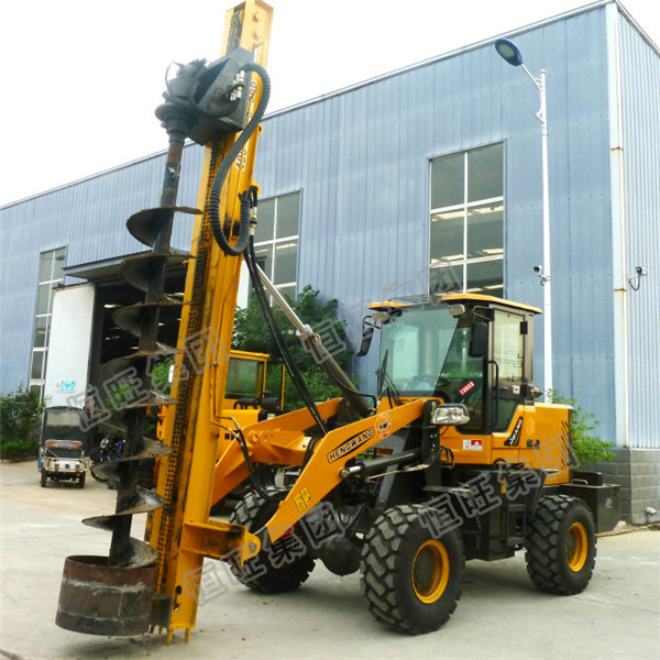 Wheel loader piling machine driver for drill