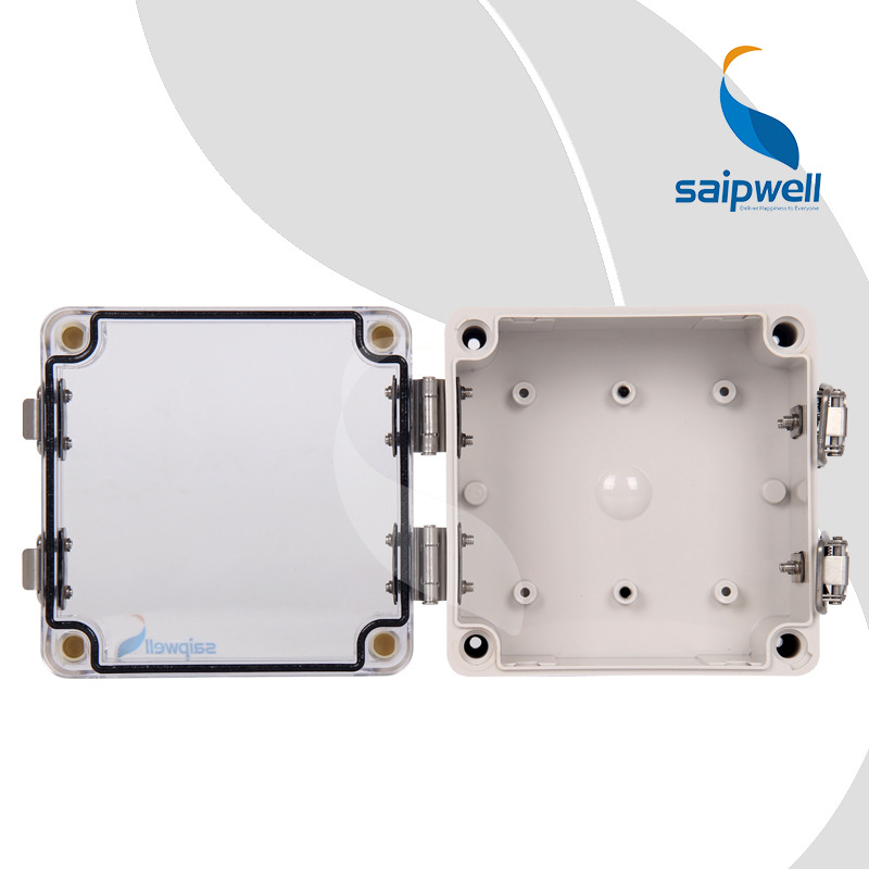 SAIPWELL Y IP66 DS-ATS-1212-S ABS Transparent Cover With Metal Clasp Outdoor Use Electrical Power Distribution Box