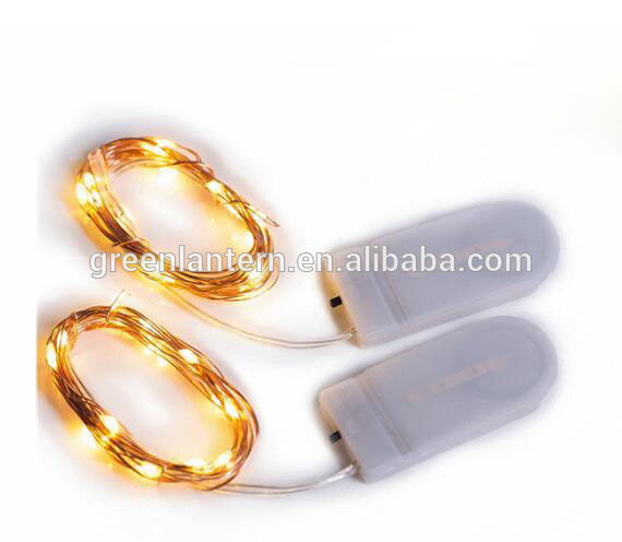 Warm white color Ultra Thin LED Fairy String Light/ Battery Operated Silver Wire For Vase