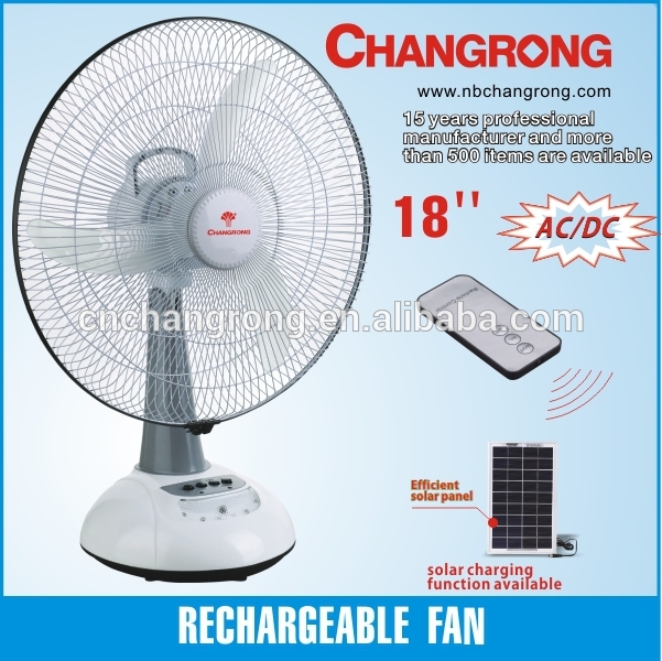 rechargeable emergency table fan 18inch dc fan electric