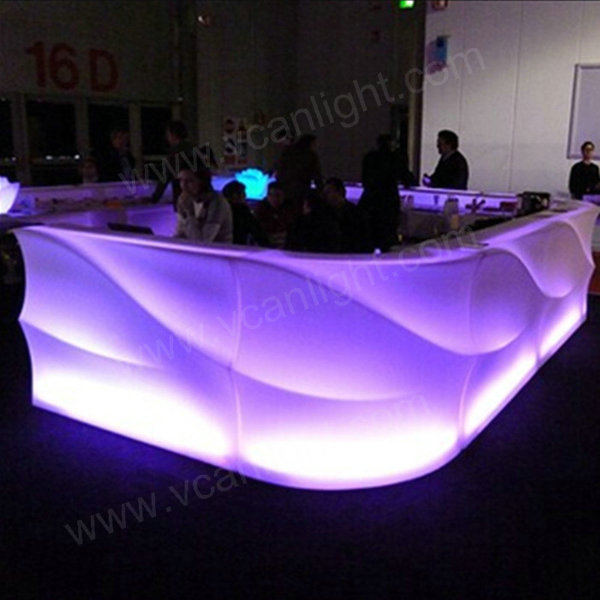 waterproof plastic glowing bar table and chair for sale