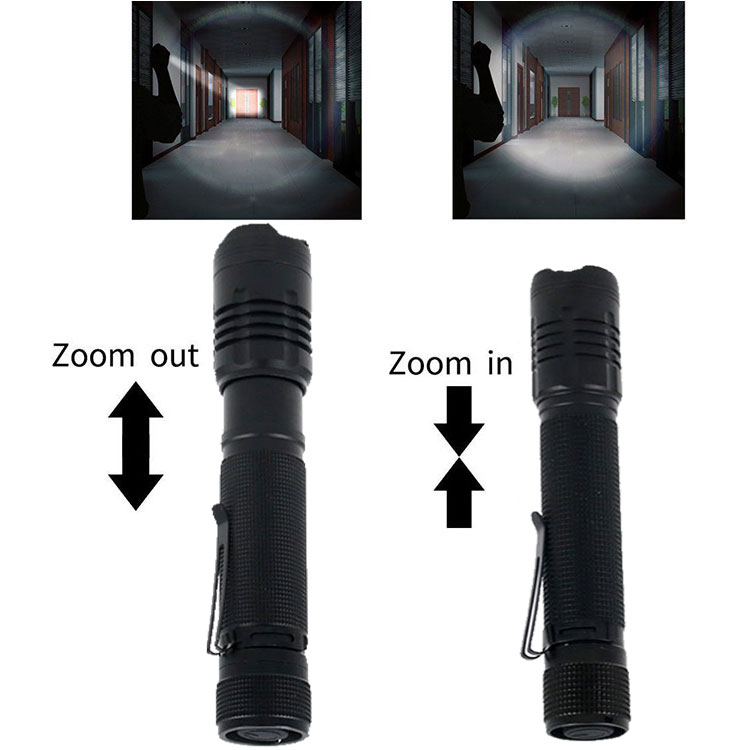 Super Bright Tactical LED Flashlight Zoomable Emergency Torch Light