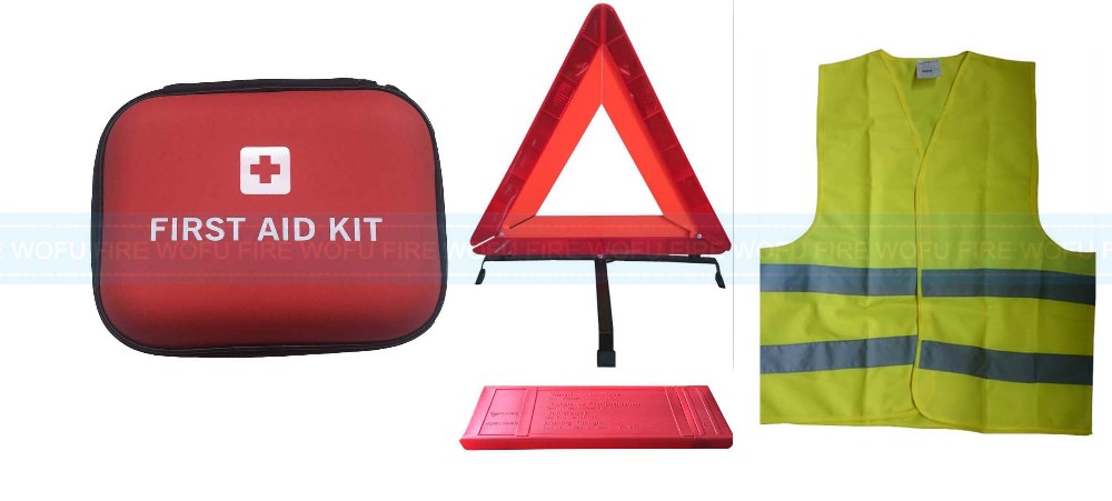 Fire safety kit with 1KG ABC fire extinguisher for car emergency