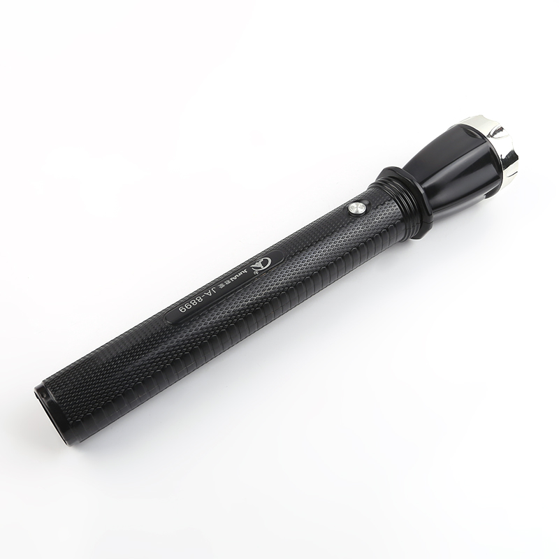 Black surface led torch high power lead-acid led flashlight with side light JA-8899