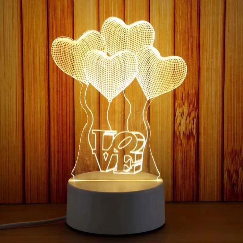 3d Night Light Touch Switch Table Lamp  Acrylic Board Color Change LED Lamp For Children Gift