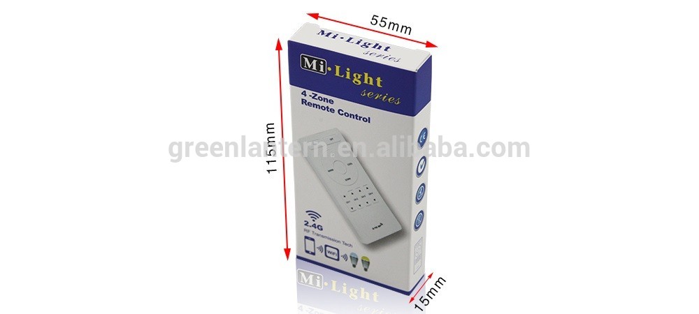 MILIGHT 2.4G 4-zone white LED remote control with buttons, RF wireless 2.4G, control distance 30 meters
