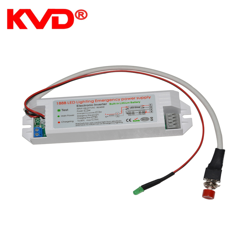 KVD 188B 3.7v LED emergency ballast for down light and panel light LED Emergency ballast