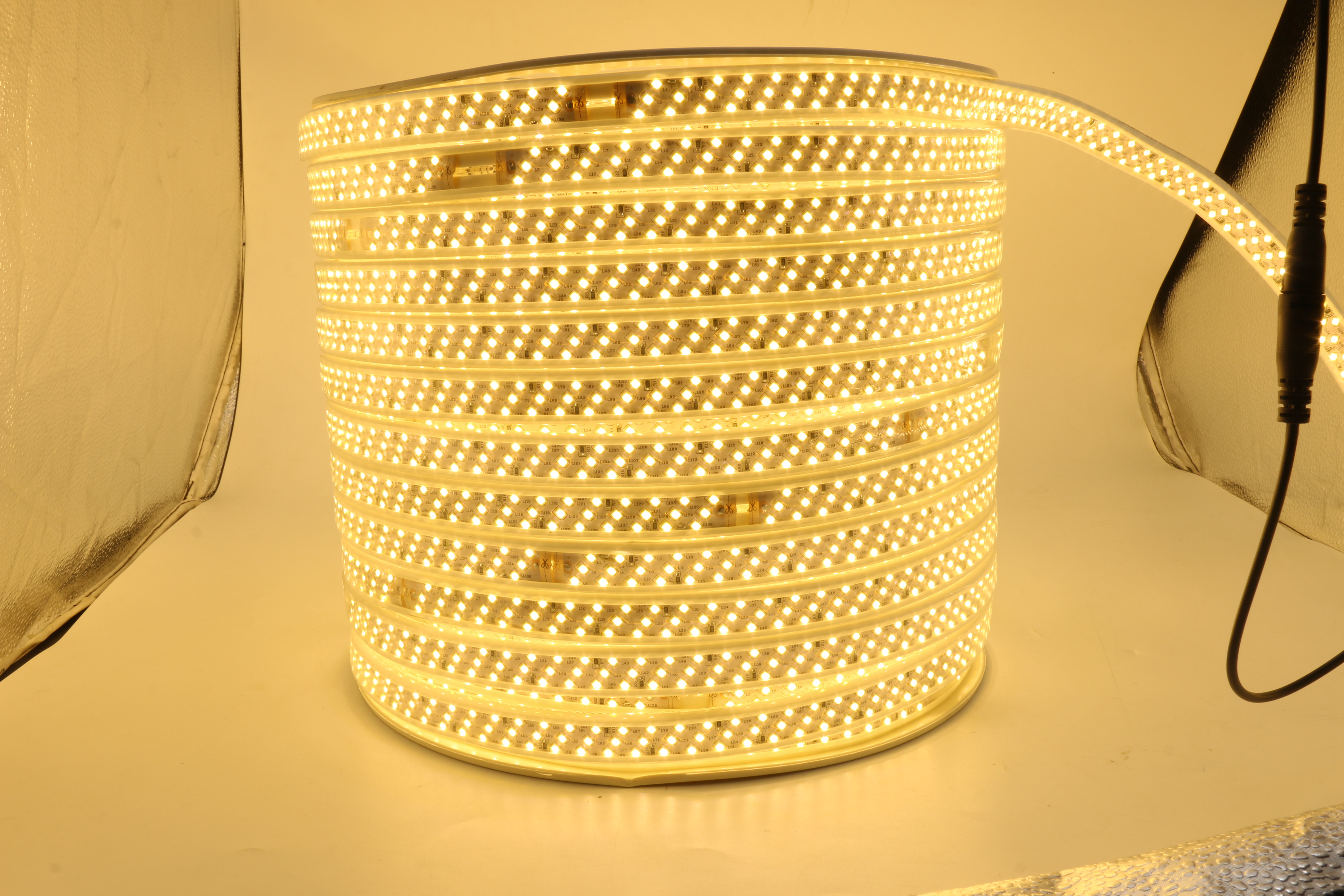 10mm Oblique three rows 2835 LED High Voltage 220v Strip Light 180D/M