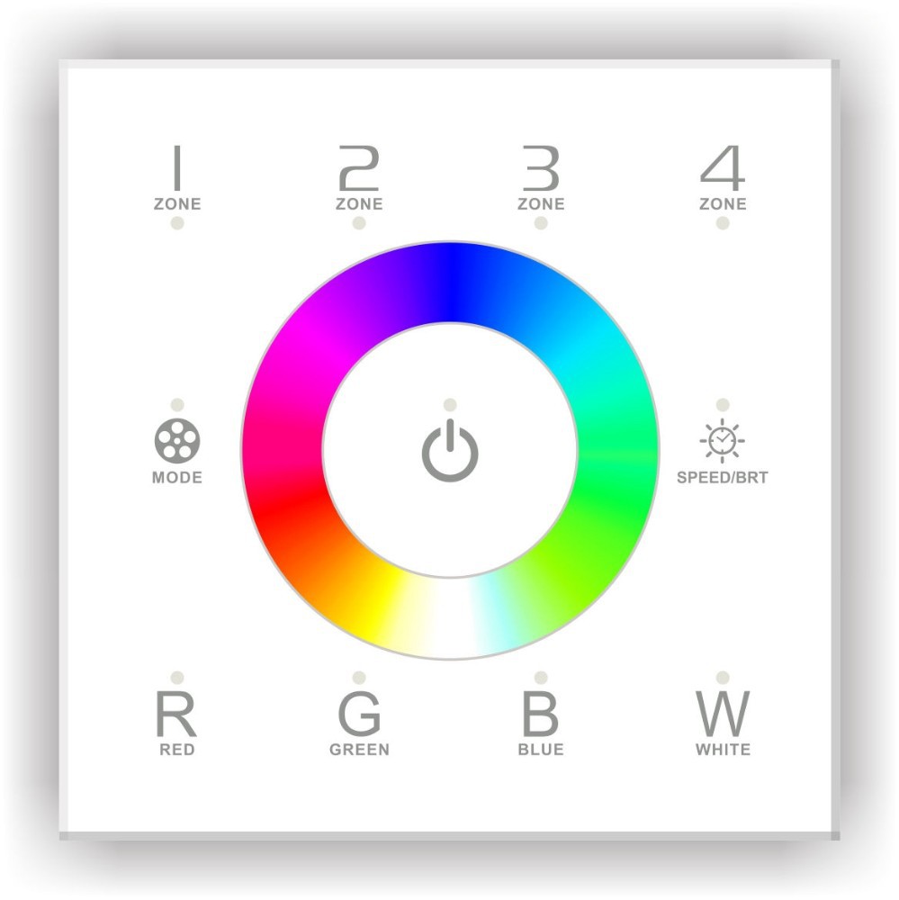 Mi light D8 wall mounted RGBW touch multi zone led controller DC12-24V input4 Zones control
