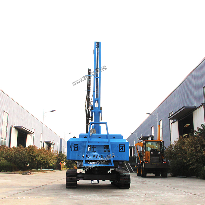 Multifunctional hydraulic piling hammer machine for solar power system installation