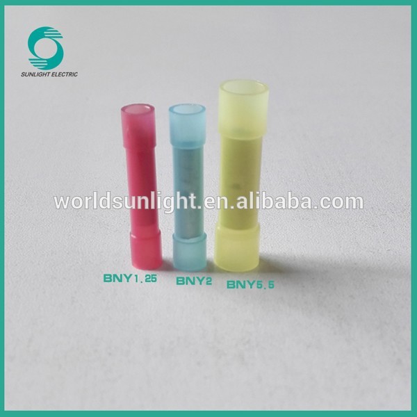 American,Japan,Germany Standard BNY series insulated terminal lug types Nylon butt connector