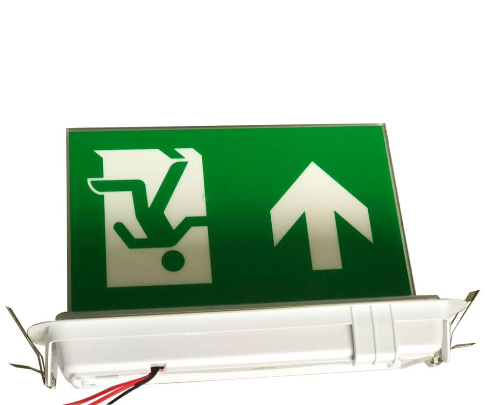 Double-side Ceiling Recessed LED Emergency Exit Sign