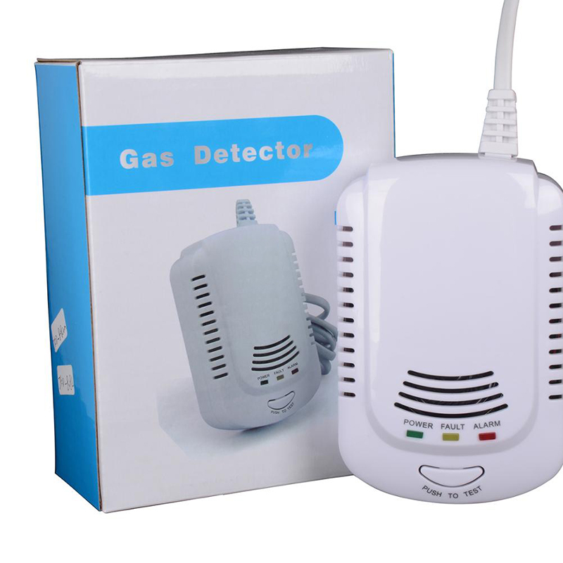 Easy to install home depot lp LNG gas alarm detector with 9V rechargeable battery