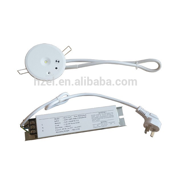 3 Hours Ceiling Recessed Led Emergency Light