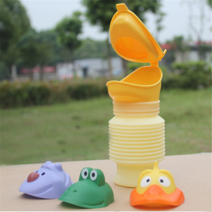 Creative Portable Travel Cartoon Urinal Stretch Car Toilet Pee Potty Bottle For Kid