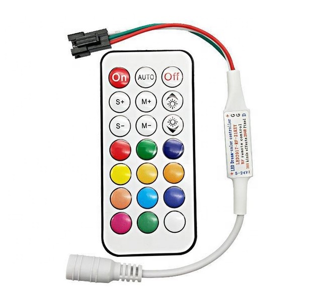 12V 21Keys IR RF Remote Digital LED Controller led Pixel Controller for WS2811 WS2812