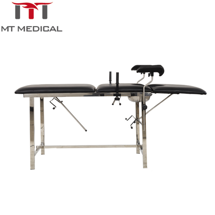 Popular stainless steel hospital furniture gynecology examination table obstetric surgical table