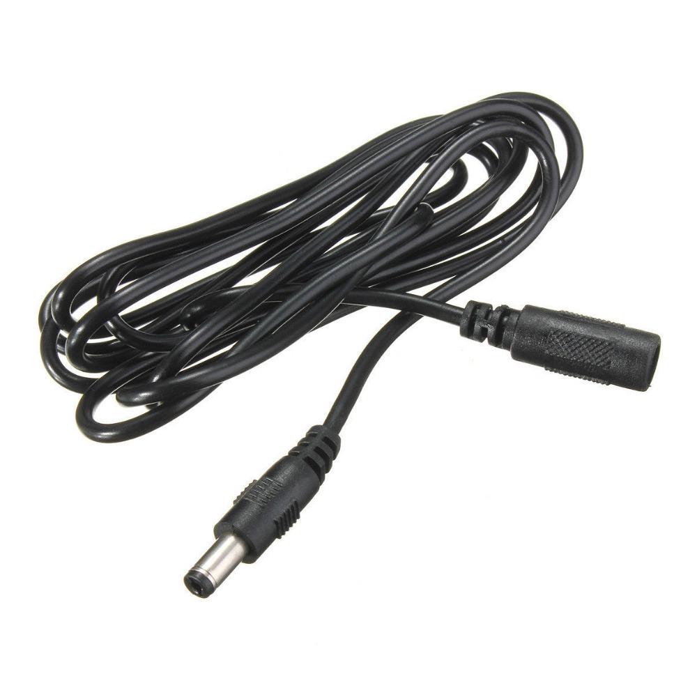 5.5x2.1mm 1M/2M/3M DC Power Connector Extension Extend Wire Cable Cord For LED Strip Light 5050 or 3528 or CCTV Car Charger