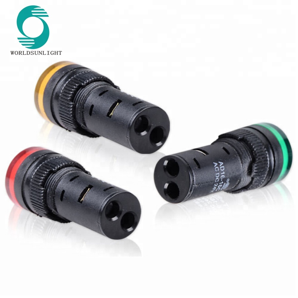 AD16-16C 16mm yellow red and green color led 3V-380V indicator light