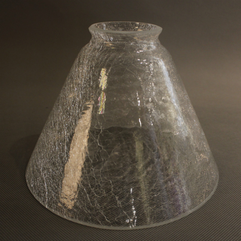 Custom Decorative Hand Blown Pendant Light Transparent Cracked Glass Lamp Shade