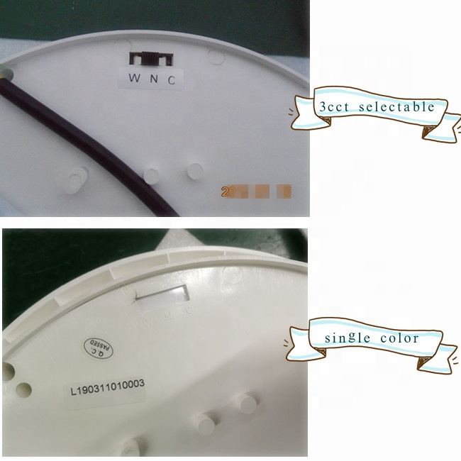 CCT (3000k 4000k 6000k) selectable ip54 20w led surface mount rechargeable emergency lighting