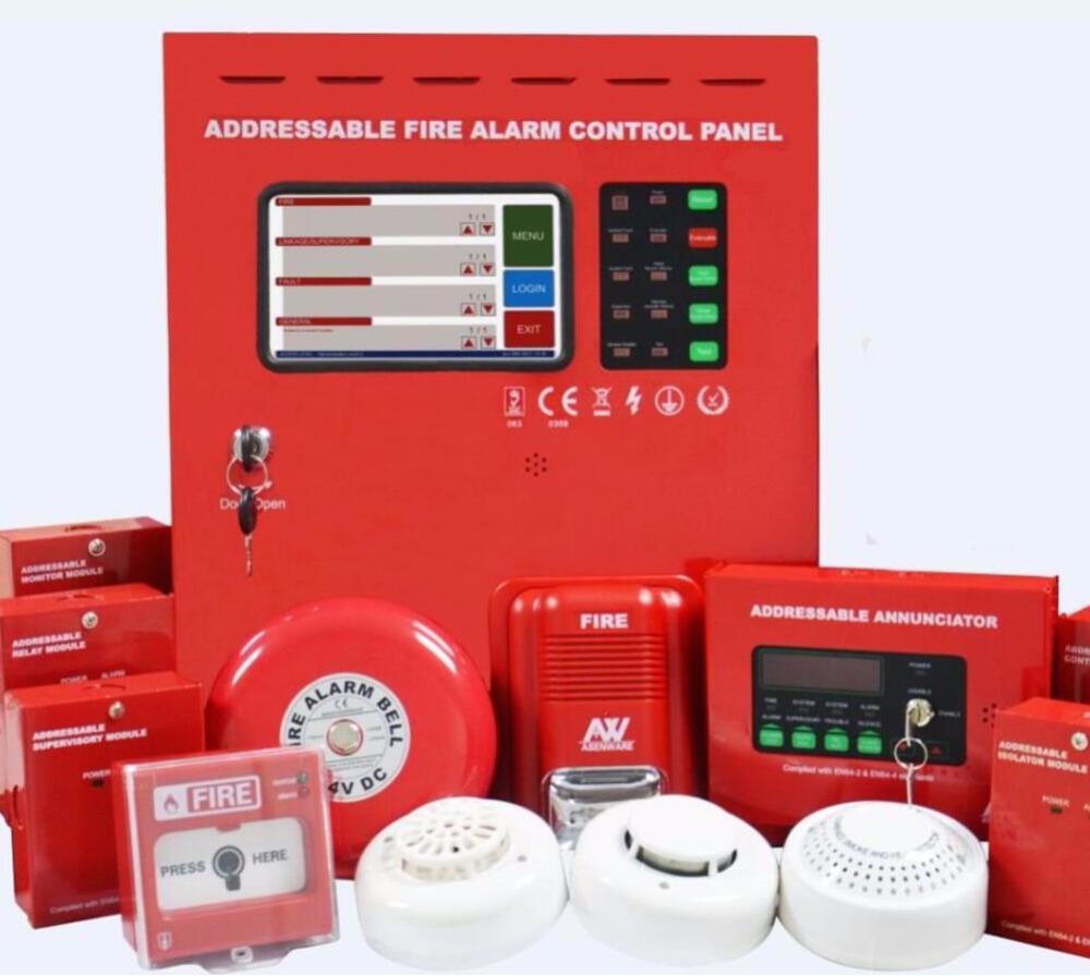 Addressable Fire alarm control system manufacturer connect smoke detector