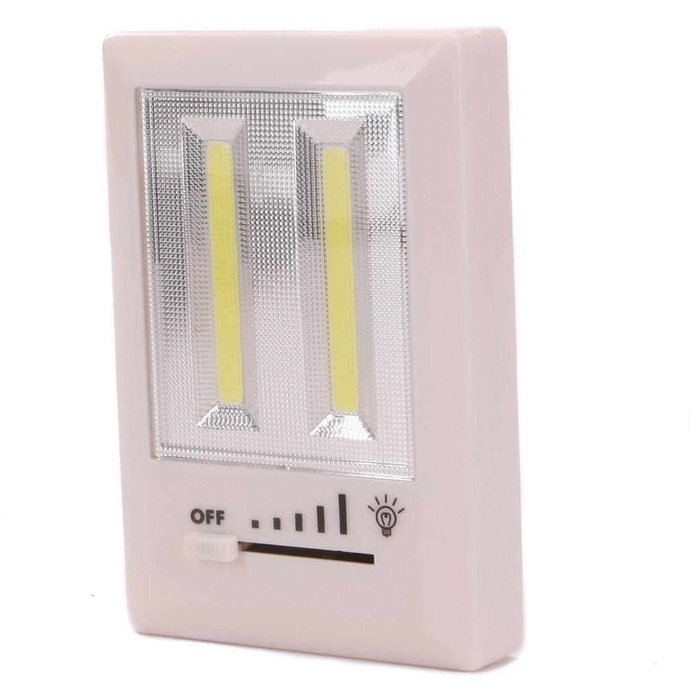 Hot Selling Bright Flexible Wall Mounted 3 COB LED Switch Light Lamp with two magnet wall reading lamp