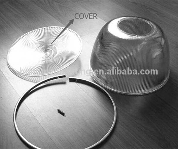 Transparent Milky 420mm dust proof pc reflector for led high bay light