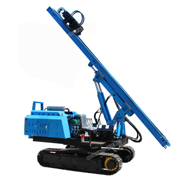 Solar Crawler Hydraulic Photovoltaic Guardrail Post Pile Driver