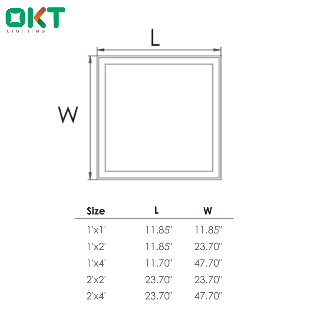 95lm/w UL Listed 0-10V dimming 18w 1x1 ft led flat panel lighting 30x30 for room