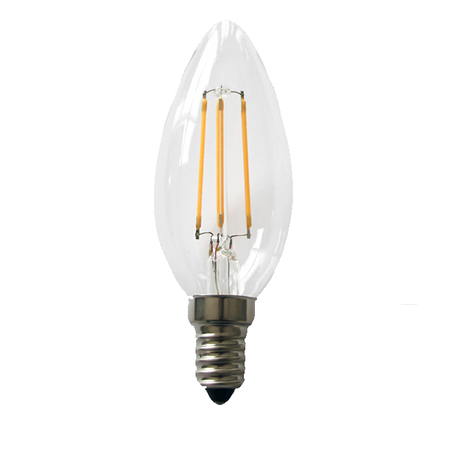 4w hot sale durable super bright E12 E27 B22 led Edison filament candle bulb