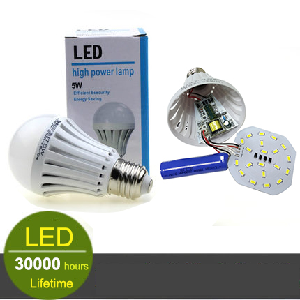 3W/5W/7W/9W/12W/15W/18W/20W/24W/36W/50W PP cover led rechargeable emergency bulb light/ battery powered light bulb