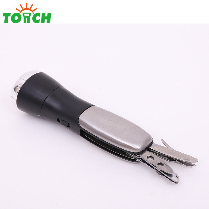 2019 New design Aluminum Alloy multifunction tool light flashlight with knife for Outdoor Camping