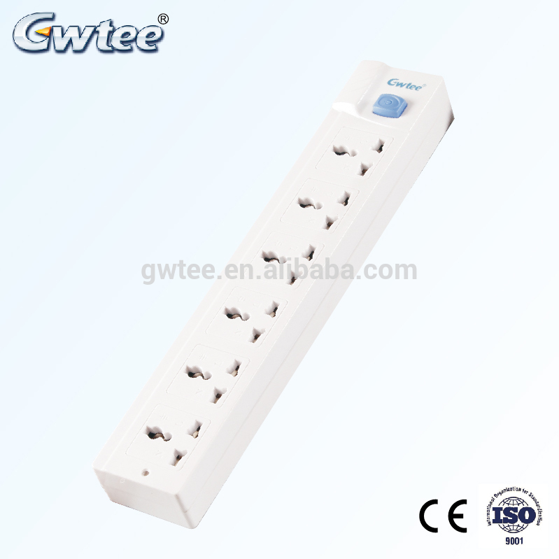 6 outlets individual switch power strip with usb ports