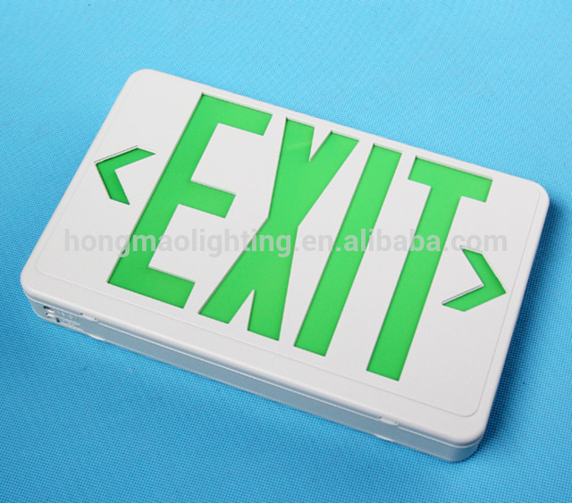 277V Ni-Cd Battery Wall Mounted ABS LED emergency Exit Sign with CE ROHS Listed