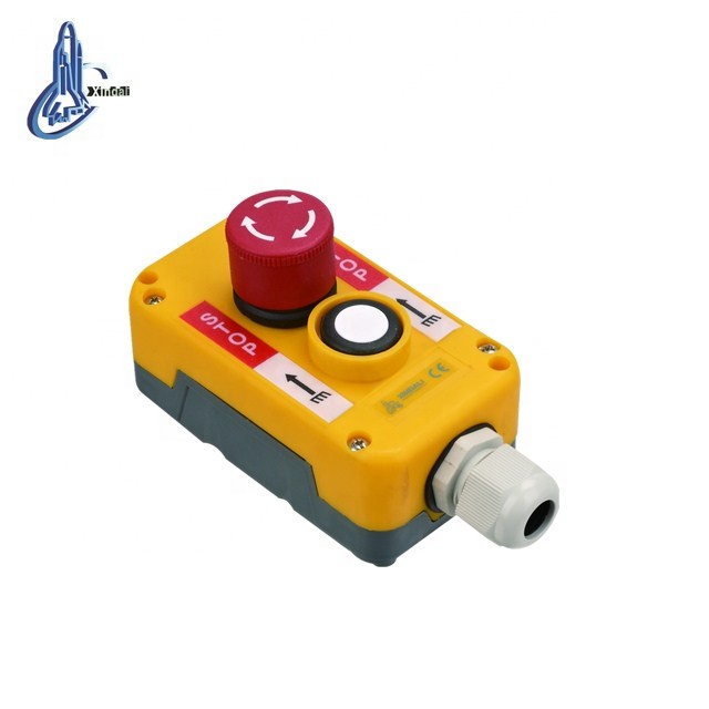 XDL10-EPBS2 2 button push button control for emergency  stop 2 hole button plastic quality wireless control