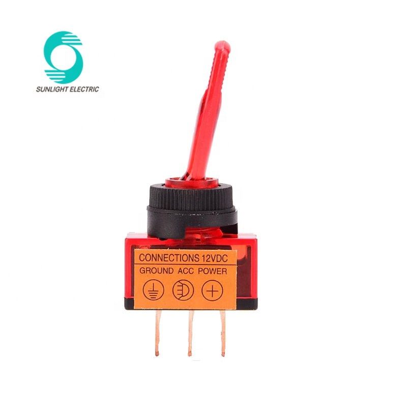 ASW-13D 3 Pin ON-OFF Automotive Toggle Switch with DC12V 20A lamp