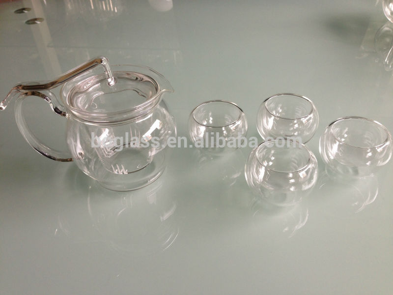 Classical Glass Chinese Teapot Set