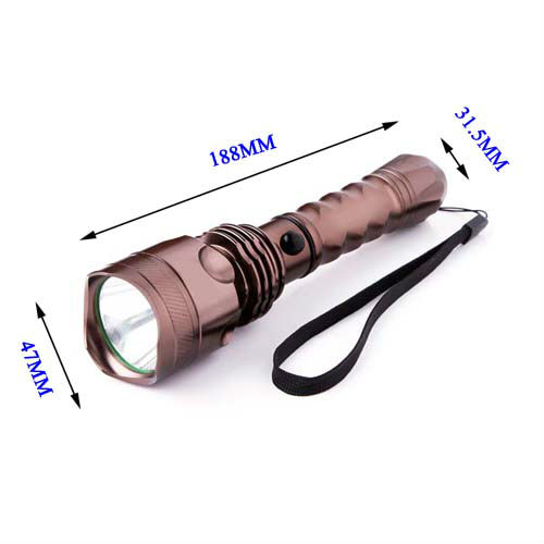 Economic long distance power style japan rechargeable led strong torch light flashlight