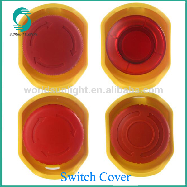 30mm FJ15 yellow emergency stop push button switch protective cover cap