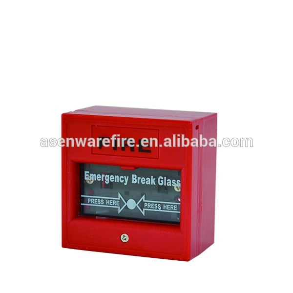 220V Fire alarm button Emergency Glass Break manual call point Fire alarm glass break with call point