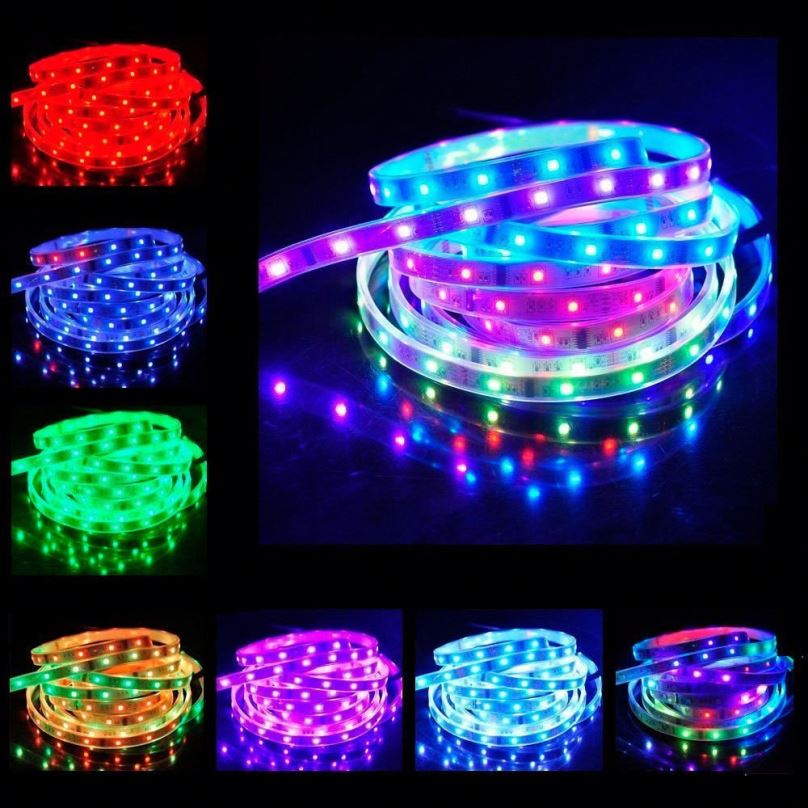 16.4Feet/ 5M 150LED SMD 5050 RGB LED Strip Light Dream Color 6803 IC Waterproof IP67 LED Rope Light with controller