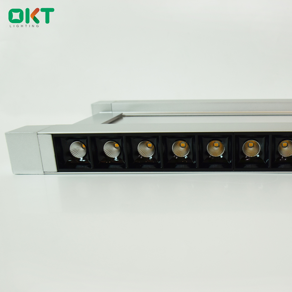 OKT white three side emitting linkable led suspended ceiling light fixture