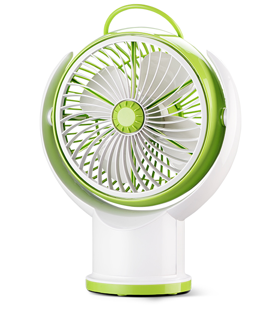 7 inch rechargeable fan with LED light