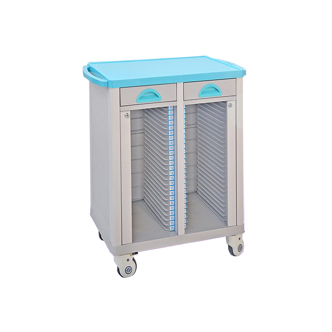Medical Files check Cart Patient Records Trolley stainless steel medical cart With 1 Drawer
