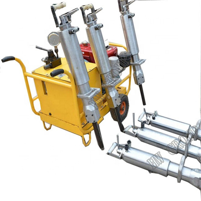 Diesel engine power Hydraulic Rock Splitter hard rock drilling machine