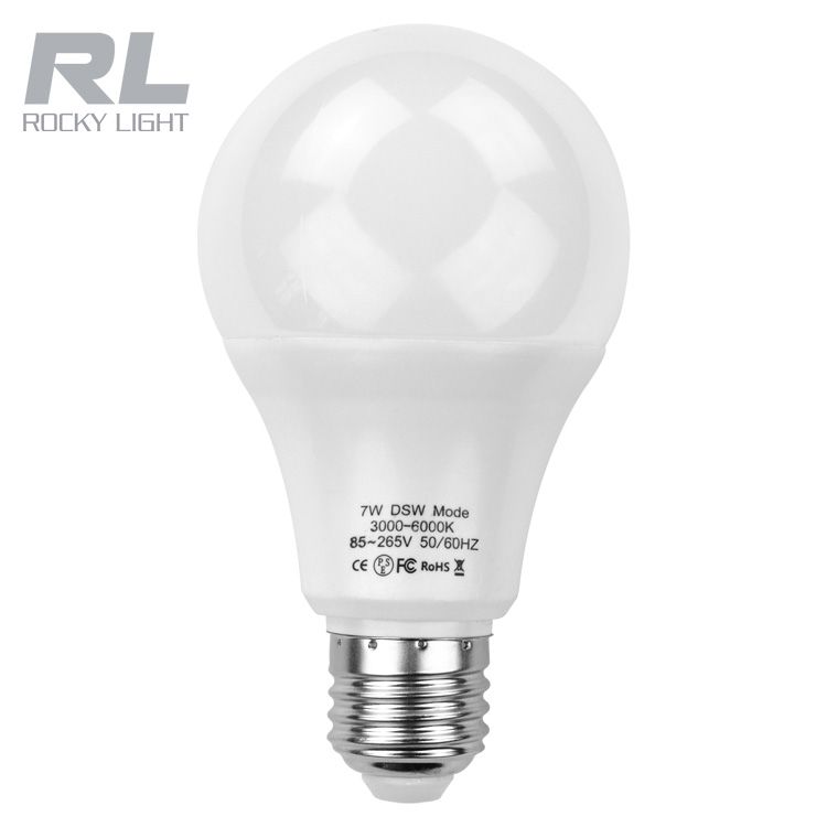 Hot sales color temperature adjustable LED E27 3 step dimmable bulb 3W LED color change bulb