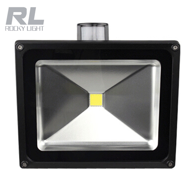 Outdoor infrared PIR motion sensor LED flood light 20w 50w security detector activated light