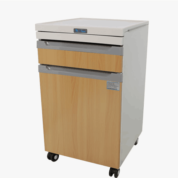 Hospital luxury medical beside cabinet with wheels and drawers for patient use