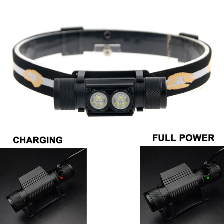 Rechargeable Powerful Headlight Mini Head Torch Lamp Camping LED Headlamps